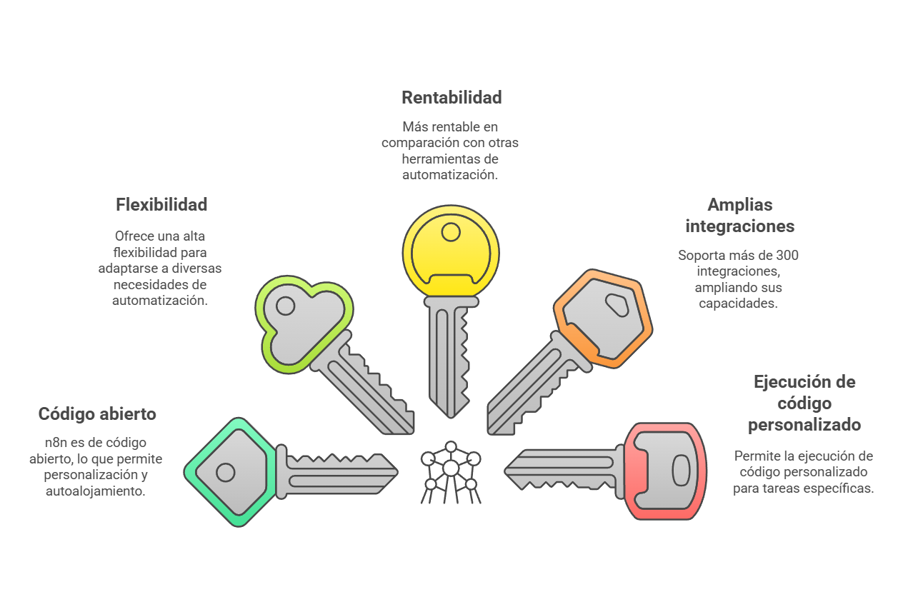 Principales ventajas de n8n frente a otras herramientas